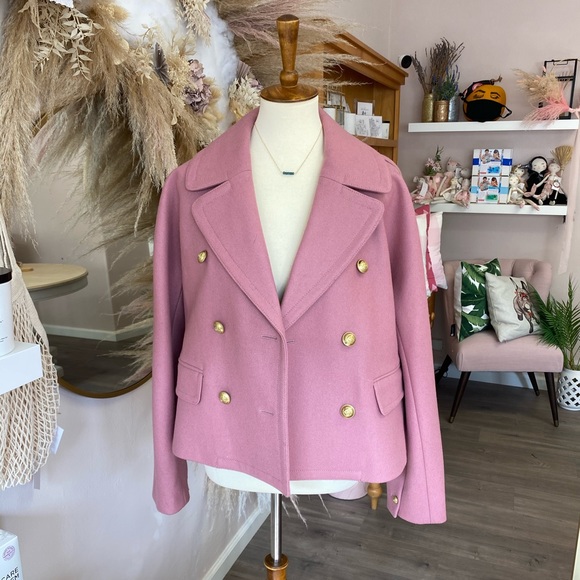 j crew pink peacoat